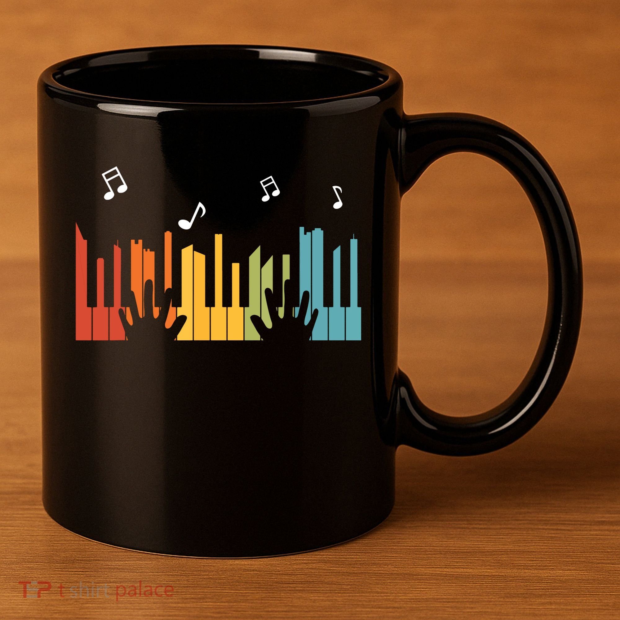 Keyboard Piano Player Gift Piano 11oz C Handle Ceramic Mug