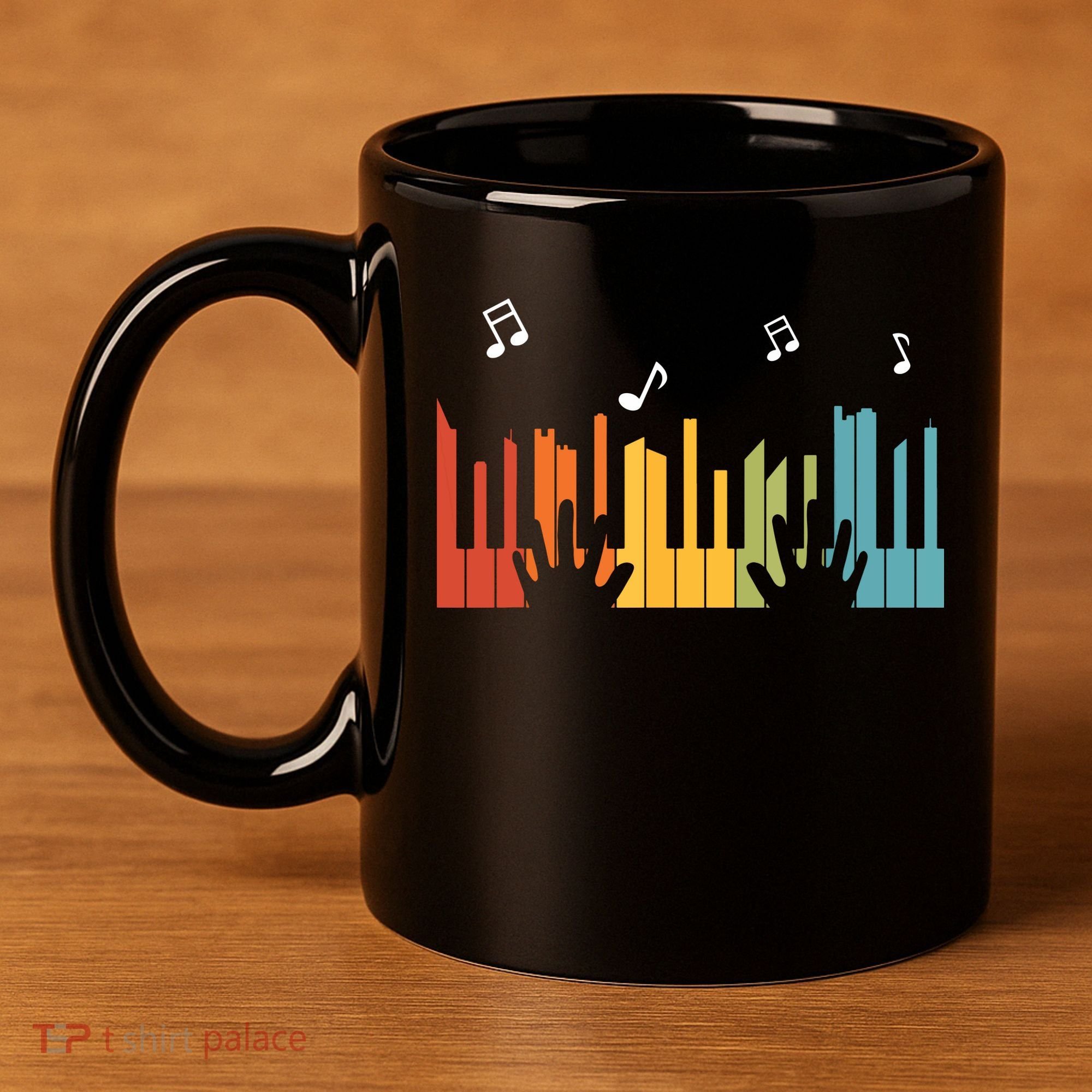 Keyboard Piano Player Gift Piano 11oz C Handle Ceramic Mug