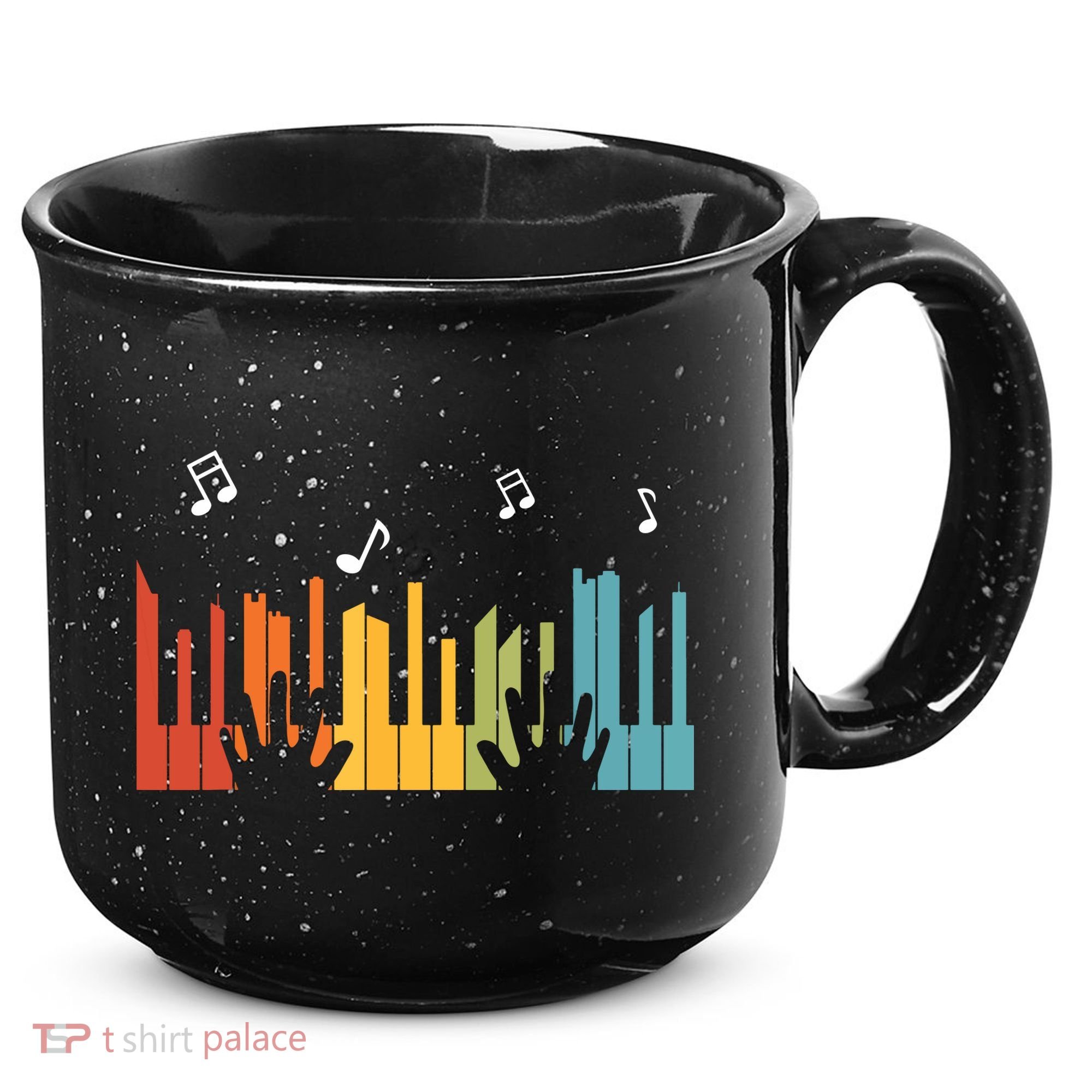 Keyboard Piano Player Gift Piano 15oz Campfire Ceramic Mug
