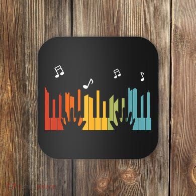 Keyboard Piano Player Gift Piano Coaster