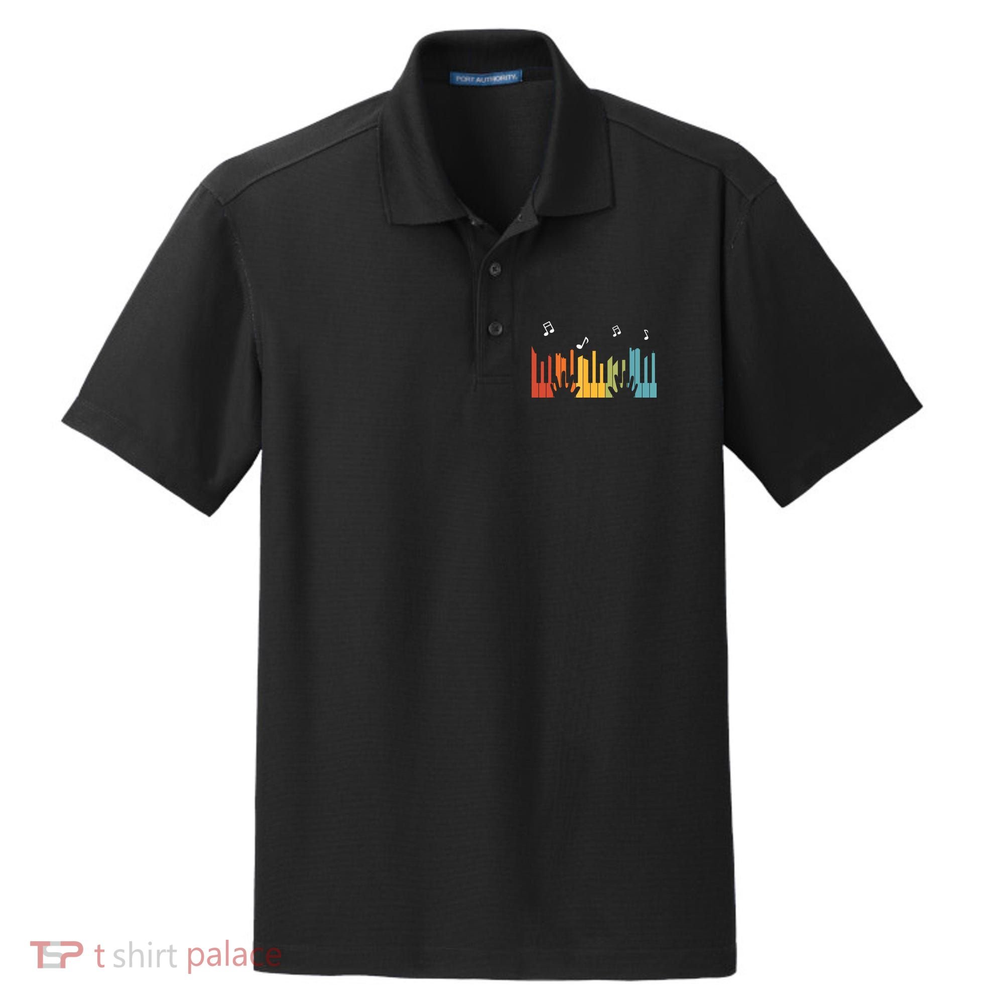 Keyboard Piano Player Gift Piano Dry Zone Grid Polo