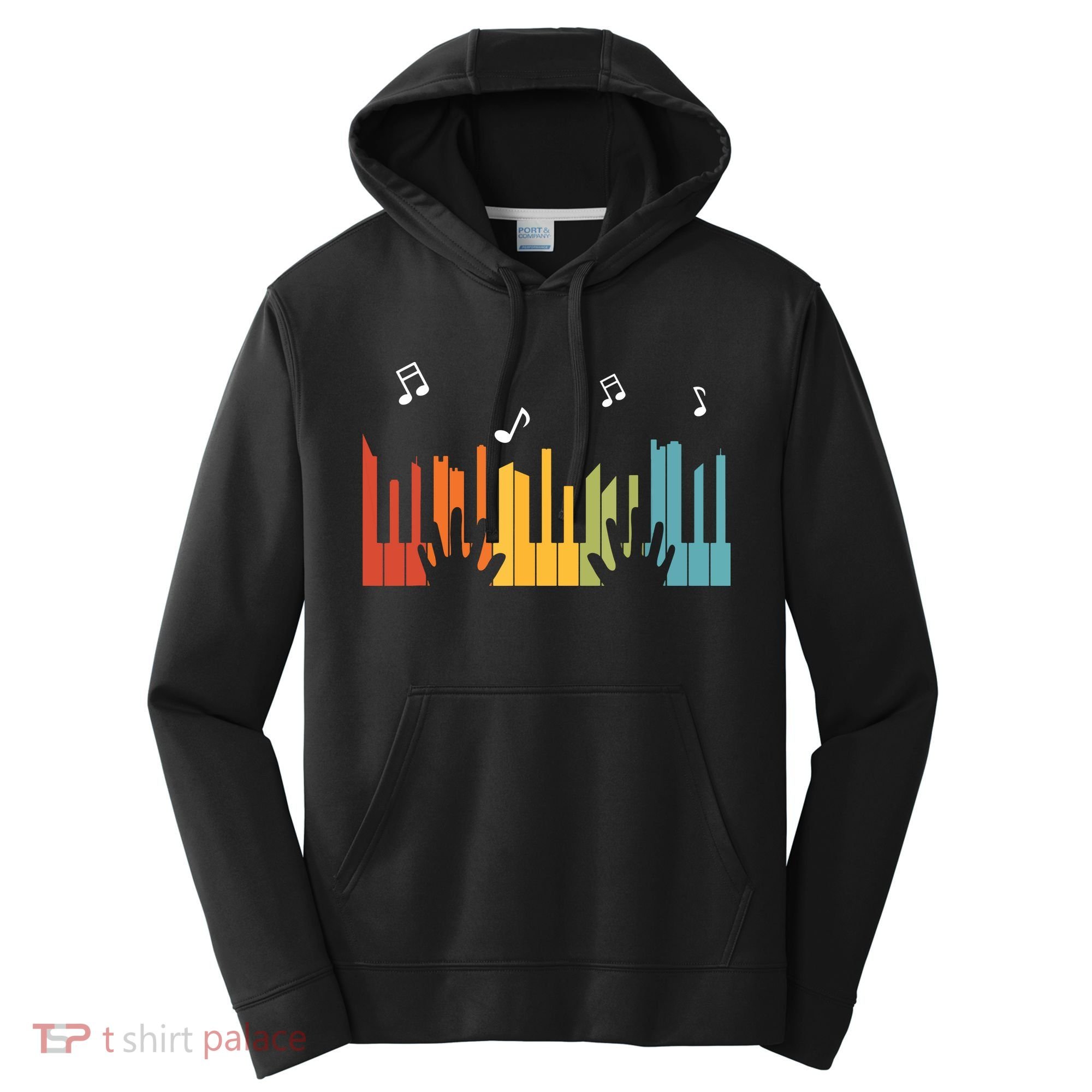 Keyboard Piano Player Gift Piano Performance Fleece Hoodie