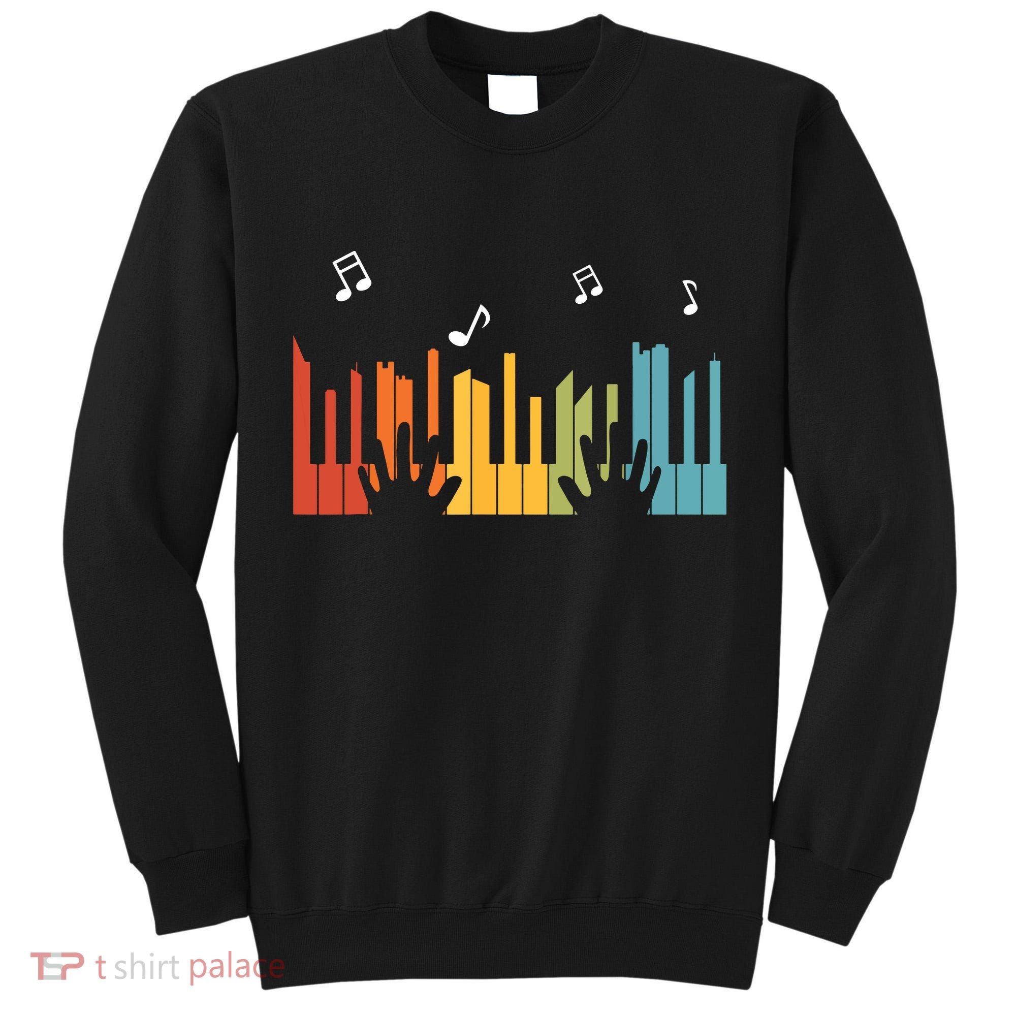 Keyboard Piano Player Gift Piano Tall Sweatshirt