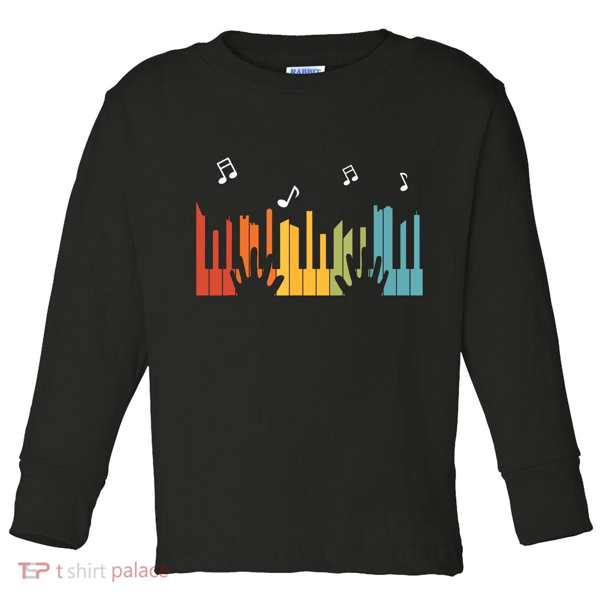 Keyboard Piano Player Gift Piano Toddler Long Sleeve Shirt