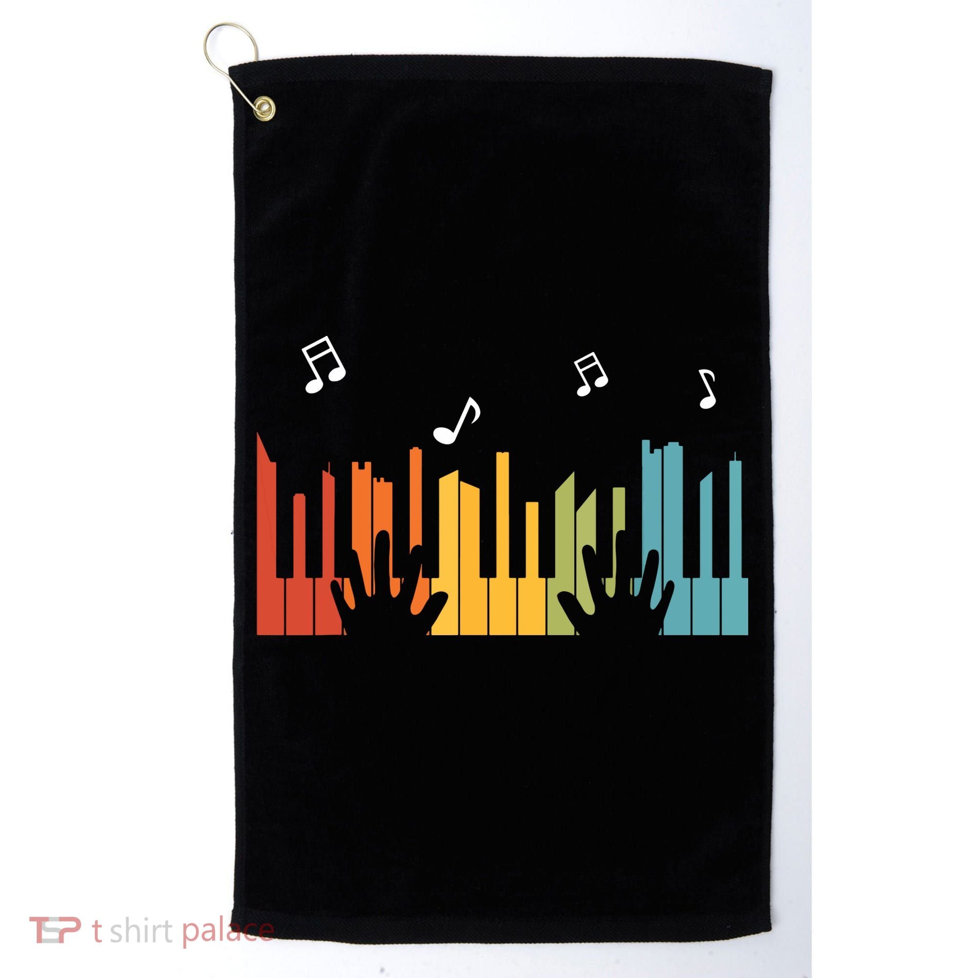 Keyboard Piano Player Gift Piano Golf Towel