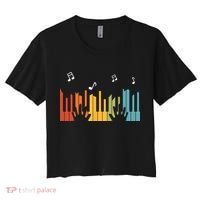 Keyboard Piano Player Gift Piano Women's Crop Top Tee thumb 0