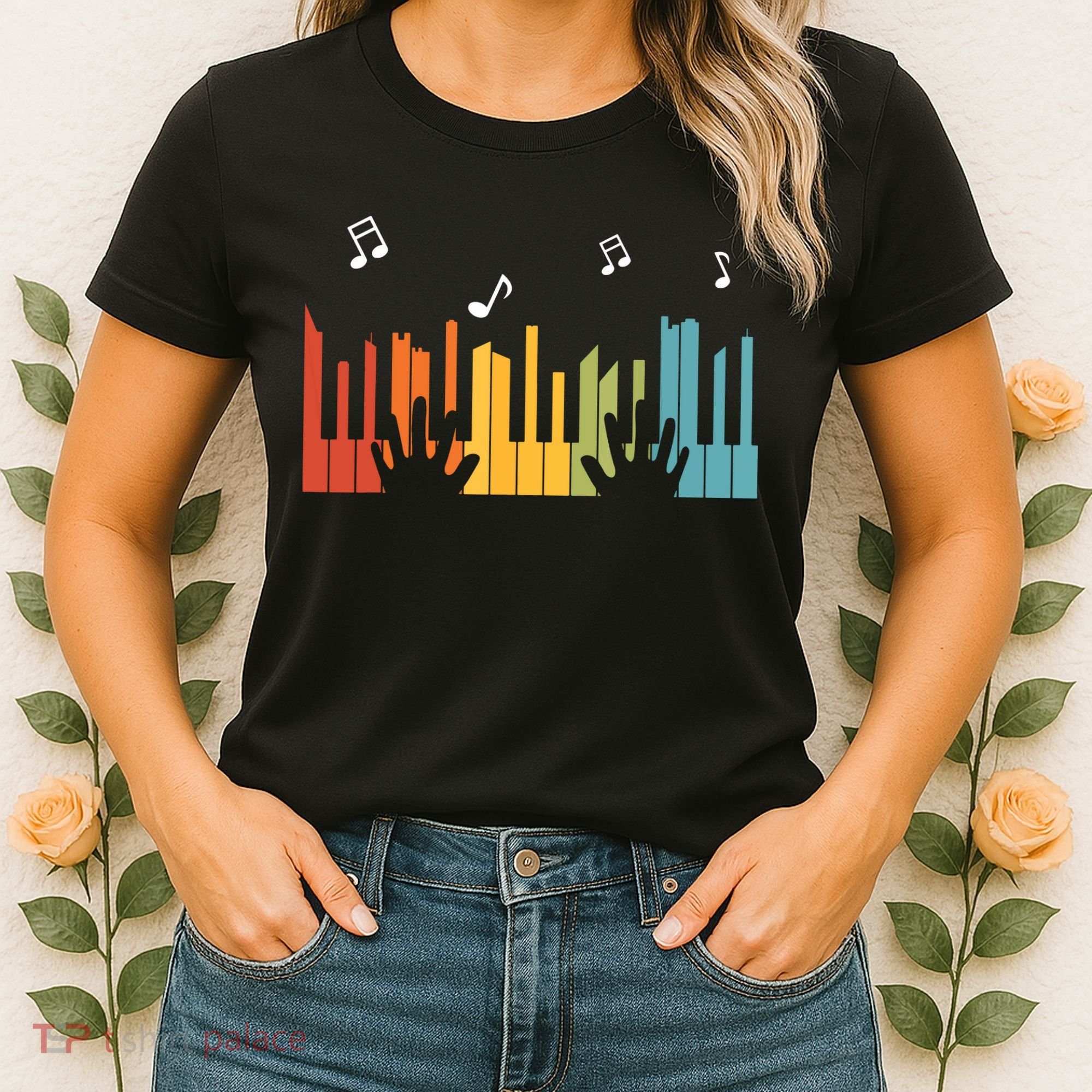 Keyboard Piano Player Gift Piano Women's T-Shirt
