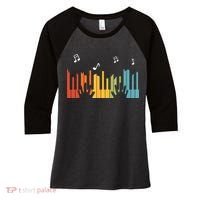 Keyboard Piano Player Gift Piano Women's Tri-Blend 3/4-Sleeve Raglan Shirt thumb 0