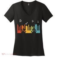 Keyboard Piano Player Gift Piano Women's V-Neck T-Shirt thumb 0
