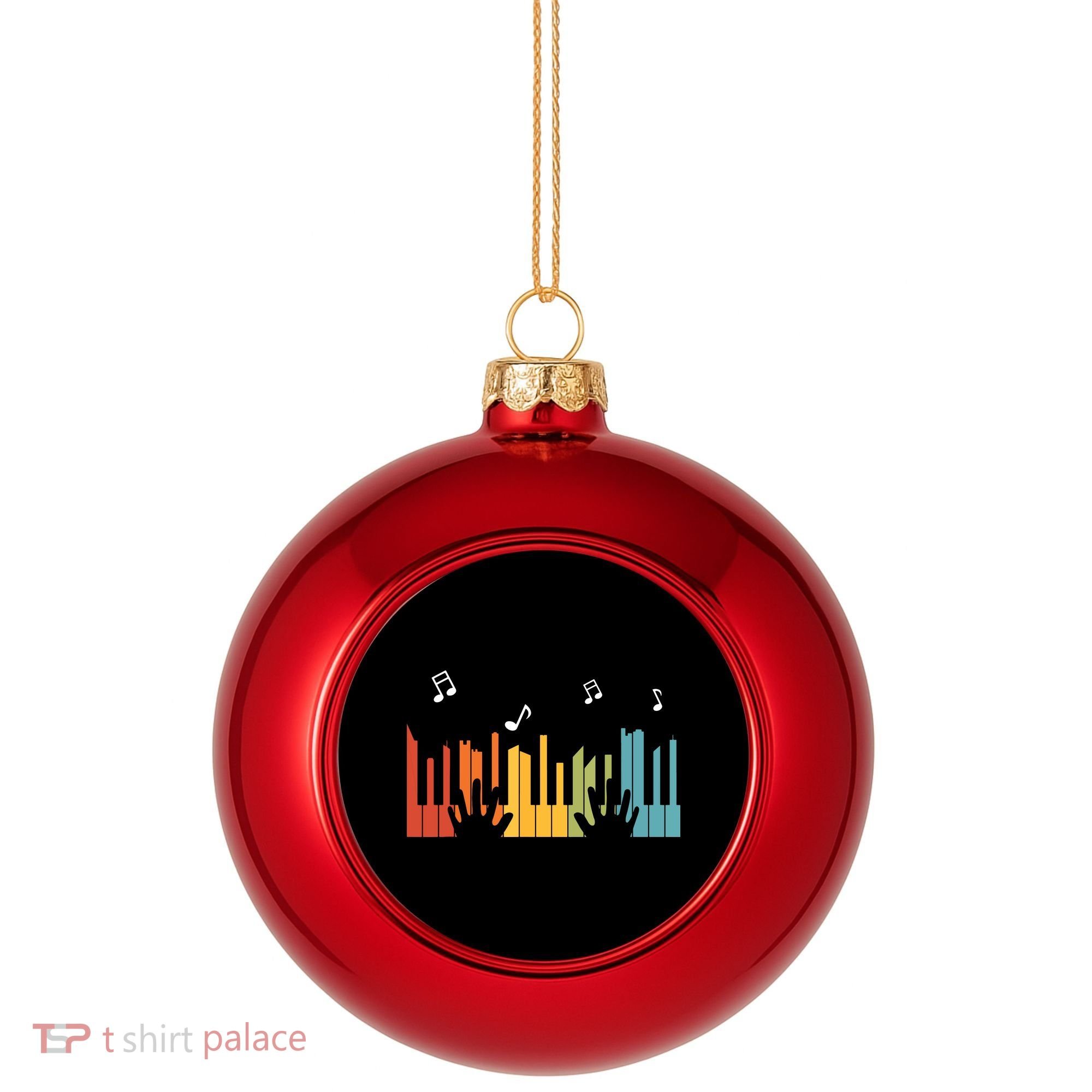 Keyboard Piano Player Gift Piano Plastic Christmas Ball Ornament