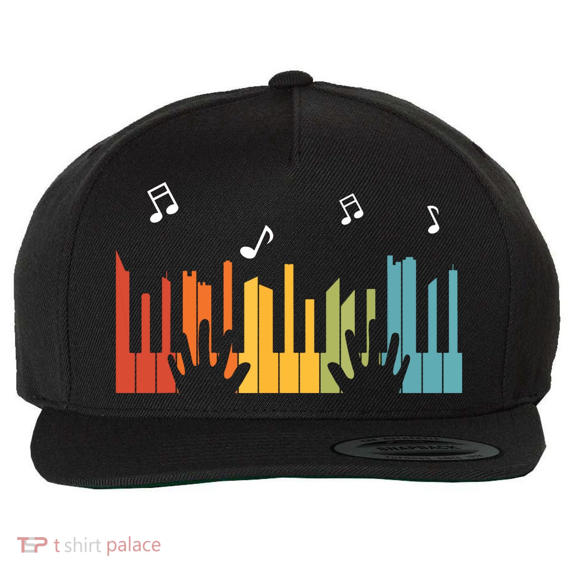 Keyboard Piano Player Gift Piano Wool Snapback Cap