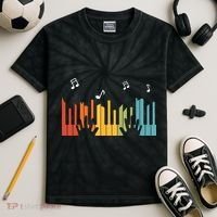 Keyboard Piano Player Gift Piano Kids Tie-Dye T-Shirt thumb 2