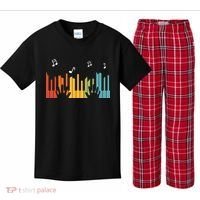 Keyboard Piano Player Gift Piano Kids Plaid Pajama Set thumb 0