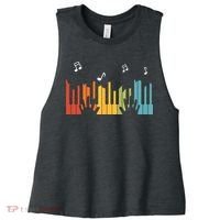 Keyboard Piano Player Gift Piano Women's Racerback Cropped Tank thumb 0