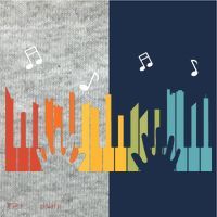 Keyboard Piano Player Gift Piano Kids Colorblock Raglan Jersey thumb 2