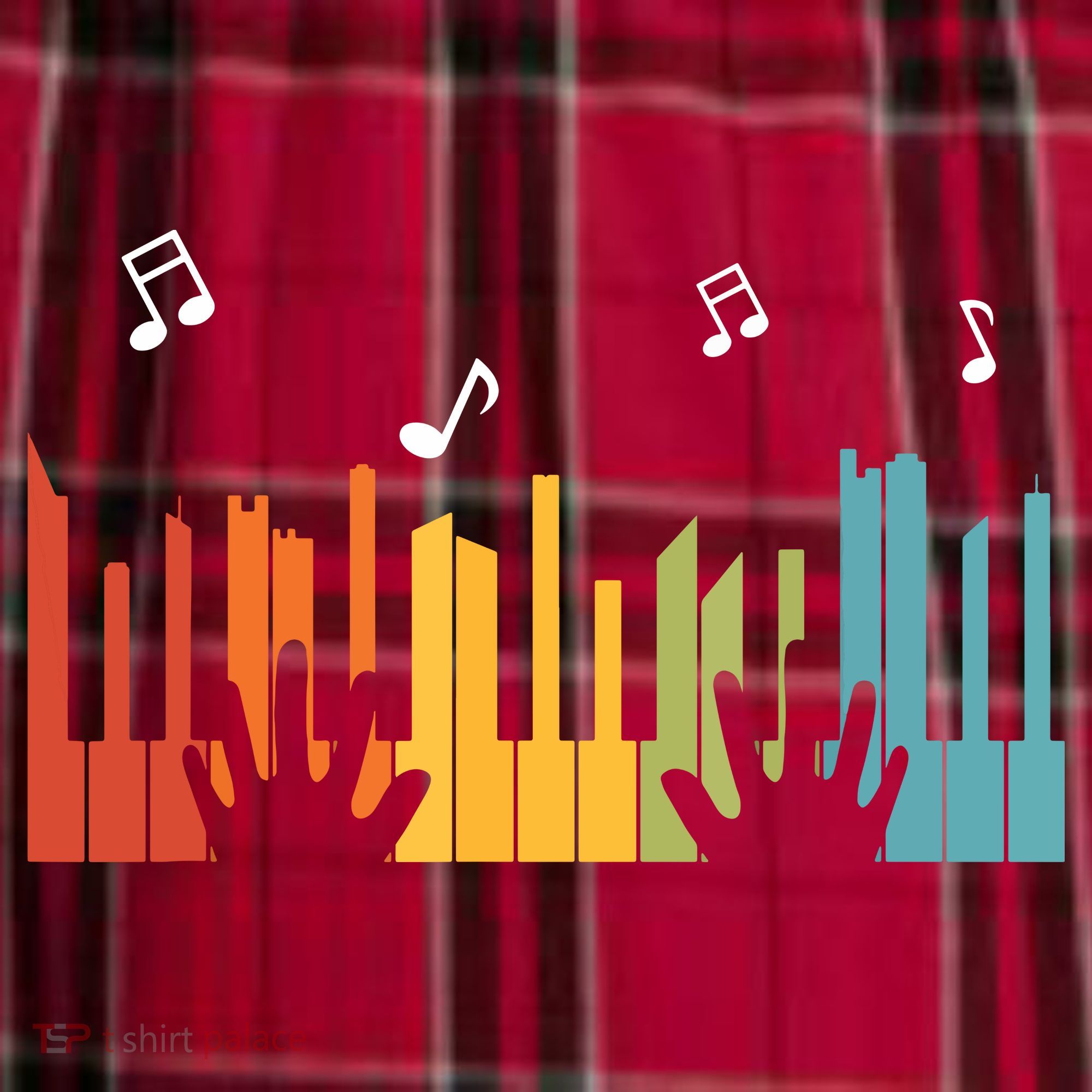 Keyboard Piano Player Gift Piano Men's Flannel Plaid Pajama Pants