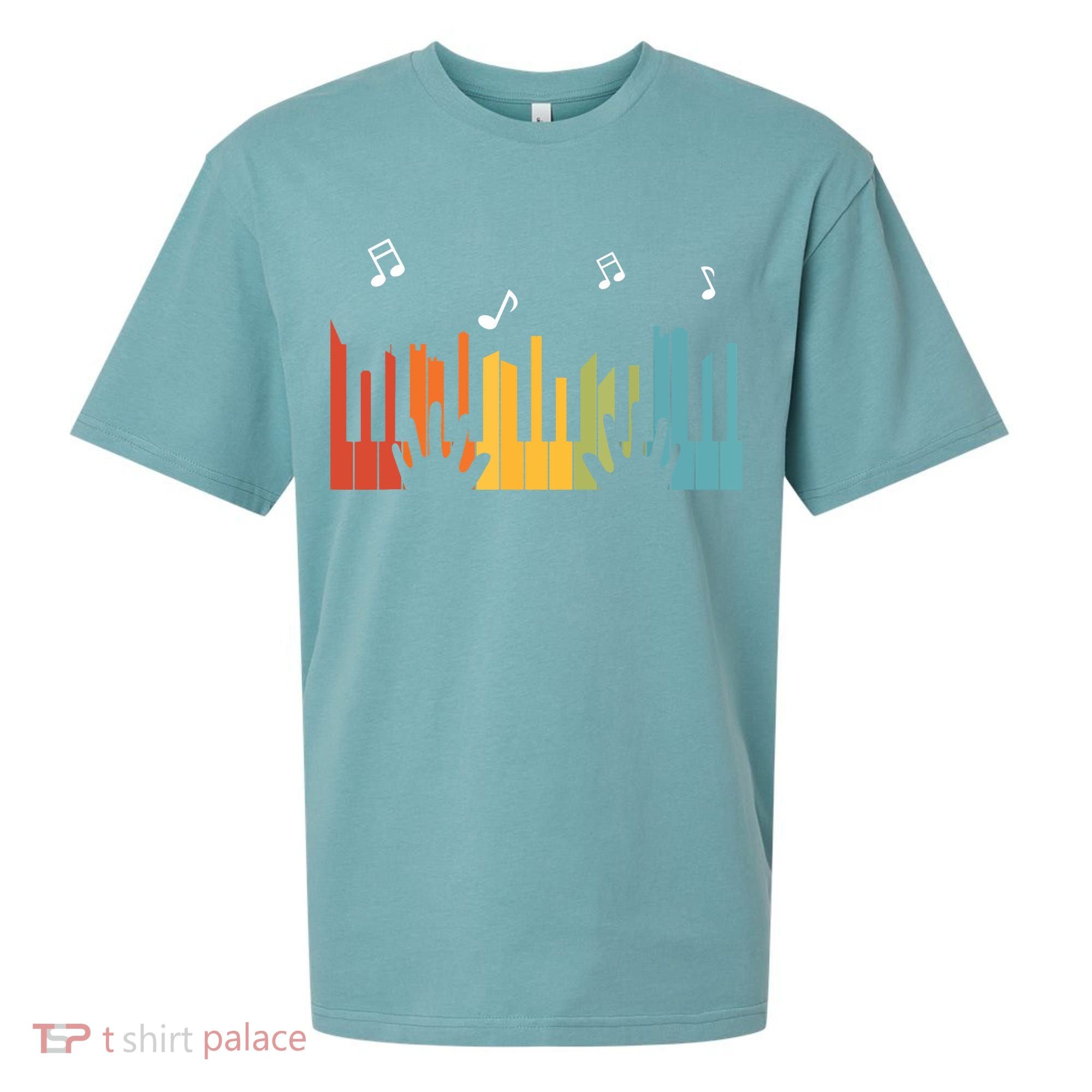Keyboard Piano Player Gift Piano Sueded Cloud Jersey T-Shirt
