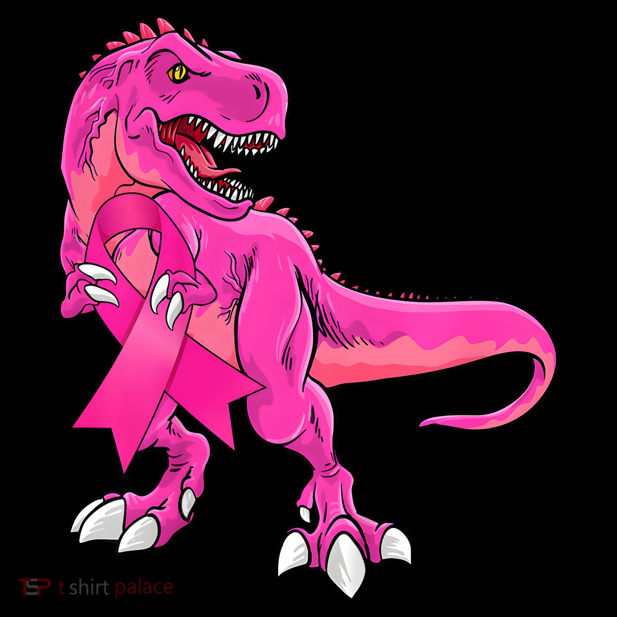 Kids Pink Ribbon Dinosaur Breast Cancer Awareness Boy Coffee Mug