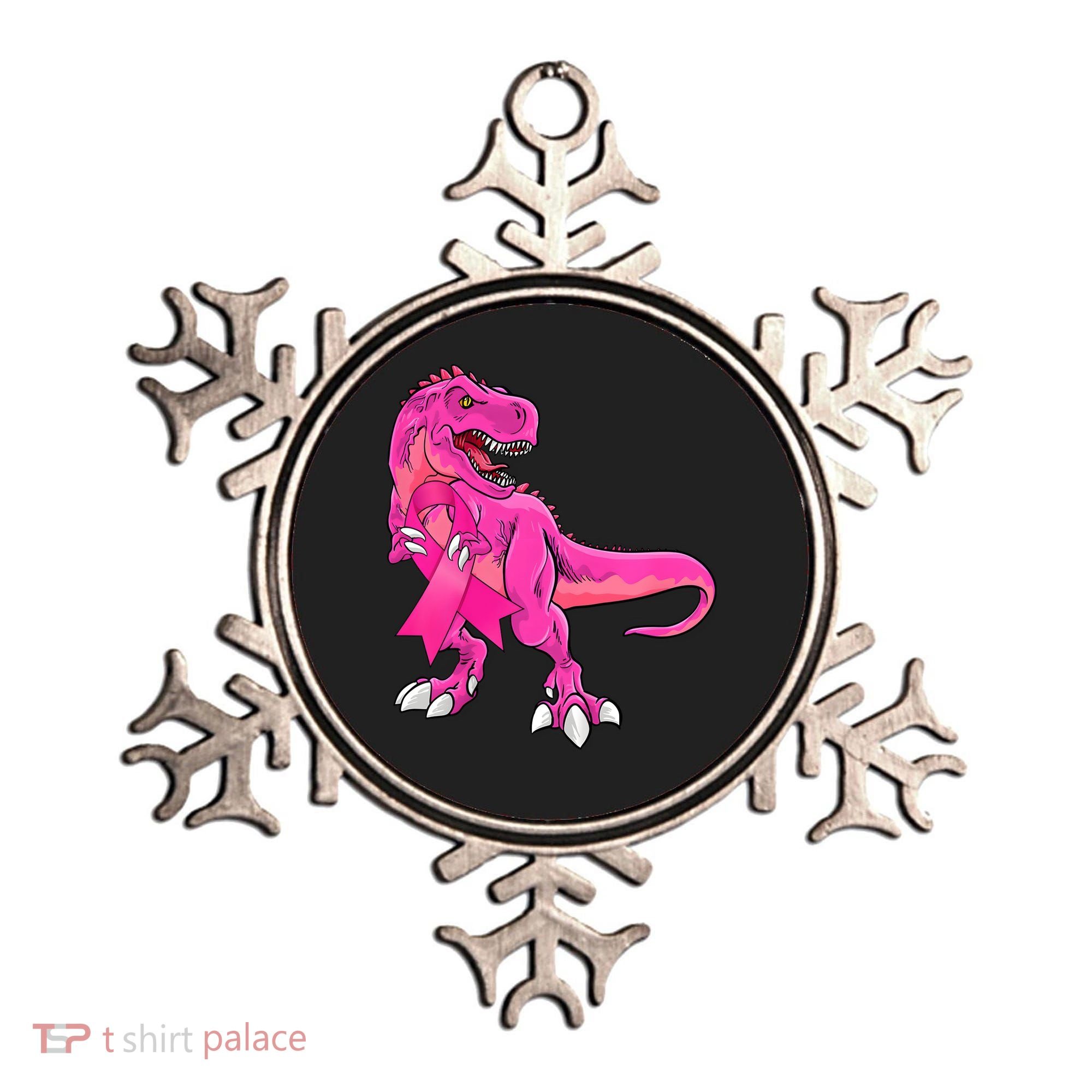 Kids Pink Ribbon Dinosaur Breast Cancer Awareness Boy Ornament