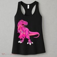 Kids Pink Ribbon Dinosaur Breast Cancer Awareness Boy Women's Tank Top thumb 3