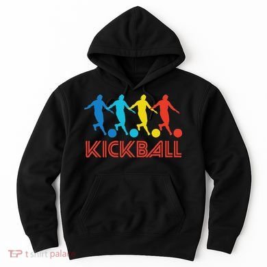 Kickball Player Retro Pop Art Kickball Graphic Hoodie