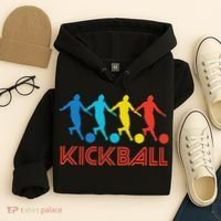 Kickball Player Retro Pop Art Kickball Graphic Hoodie thumb 4
