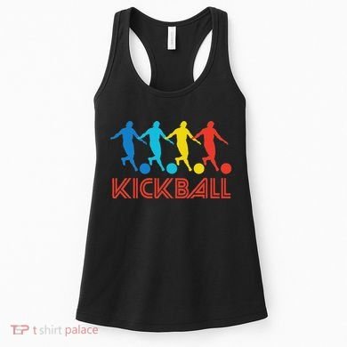 Kickball Player Retro Pop Art Kickball Graphic Women's Tank Top
