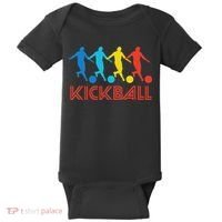 Kickball Player Retro Pop Art Kickball Graphic Baby Bodysuit thumb 0