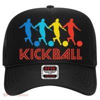 Kickball Player Retro Pop Art Kickball Graphic Hat thumb 0