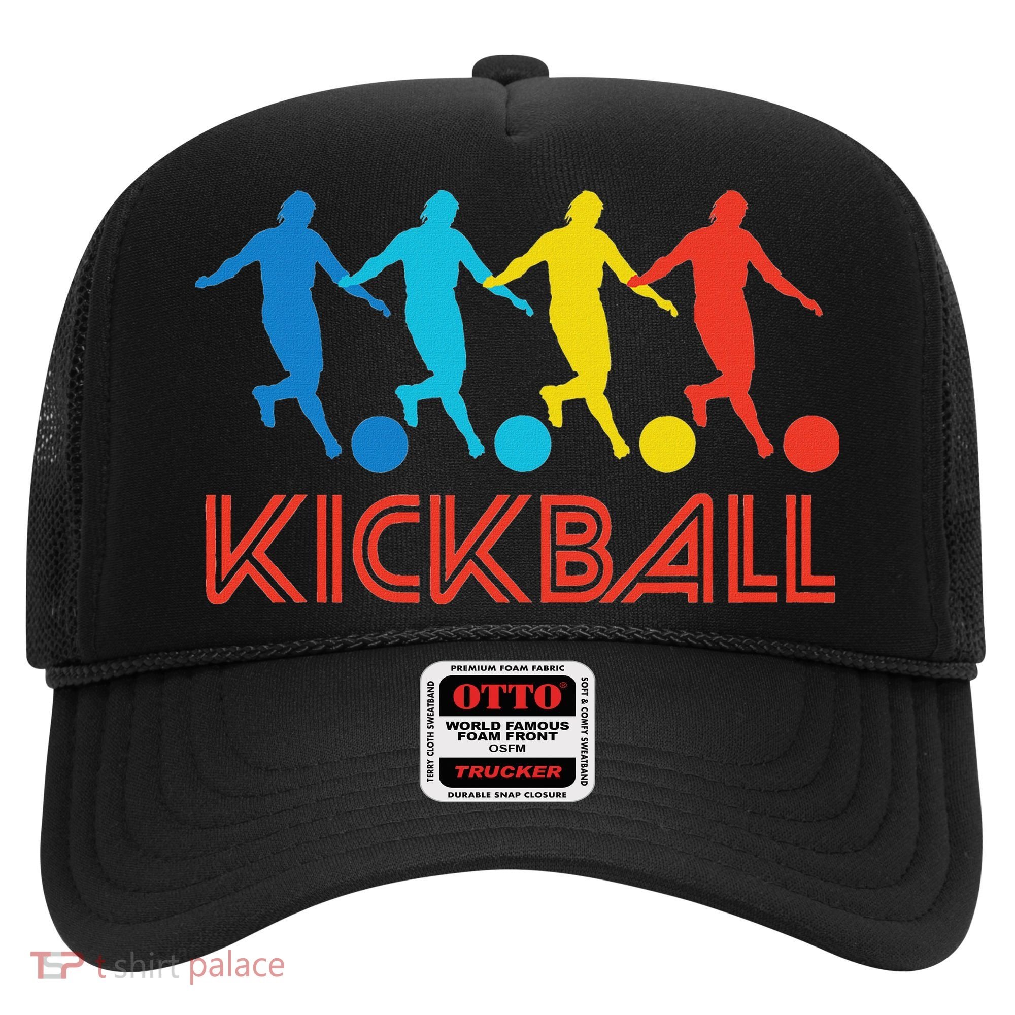 Kickball Player Retro Pop Art Kickball Graphic Hat