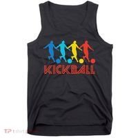 Kickball Player Retro Pop Art Kickball Graphic Tank Top thumb 0