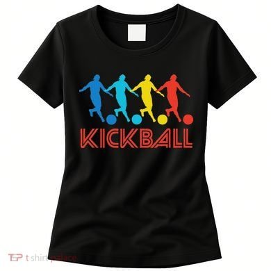 Kickball Player Retro Pop Art Kickball Graphic Women's T-Shirt