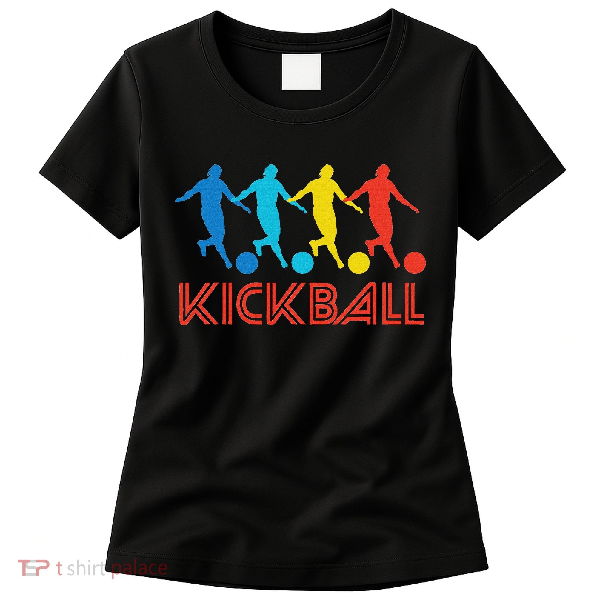 Kickball Player Retro Pop Art Kickball Graphic Women's T-Shirt