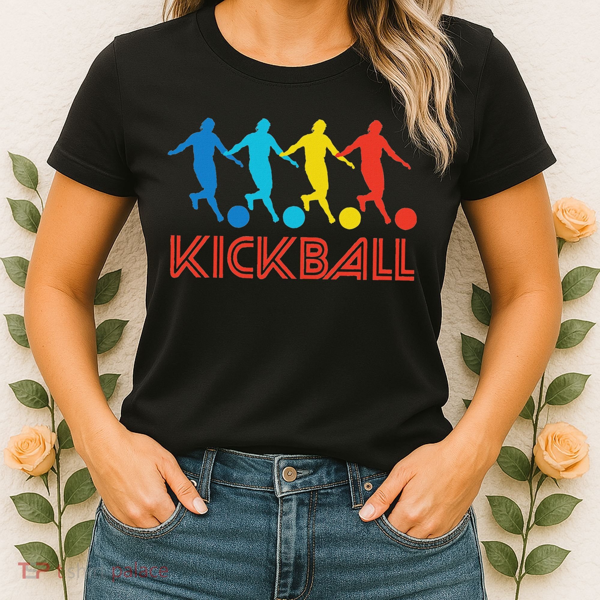 Kickball Player Retro Pop Art Kickball Graphic Women's T-Shirt