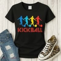 Kickball Player Retro Pop Art Kickball Graphic Women's T-Shirt thumb 3