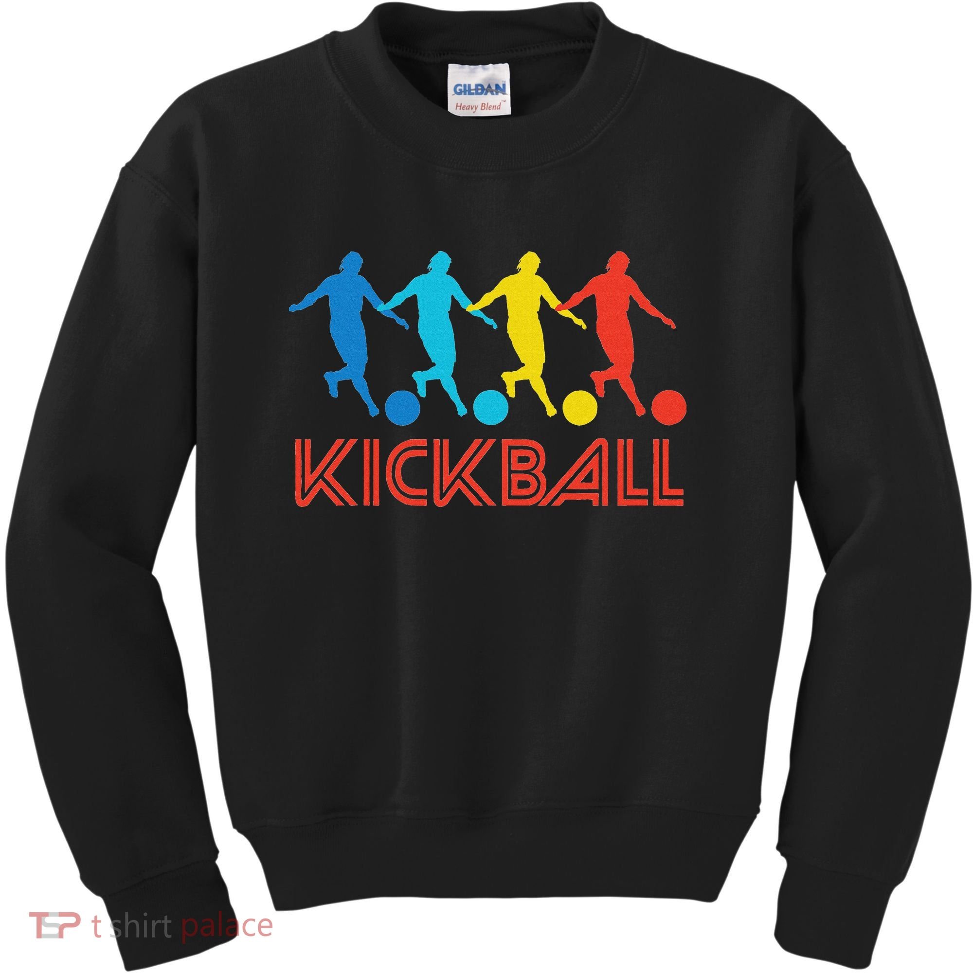 Kickball Player Retro Pop Art Kickball Graphic Kids Sweatshirt