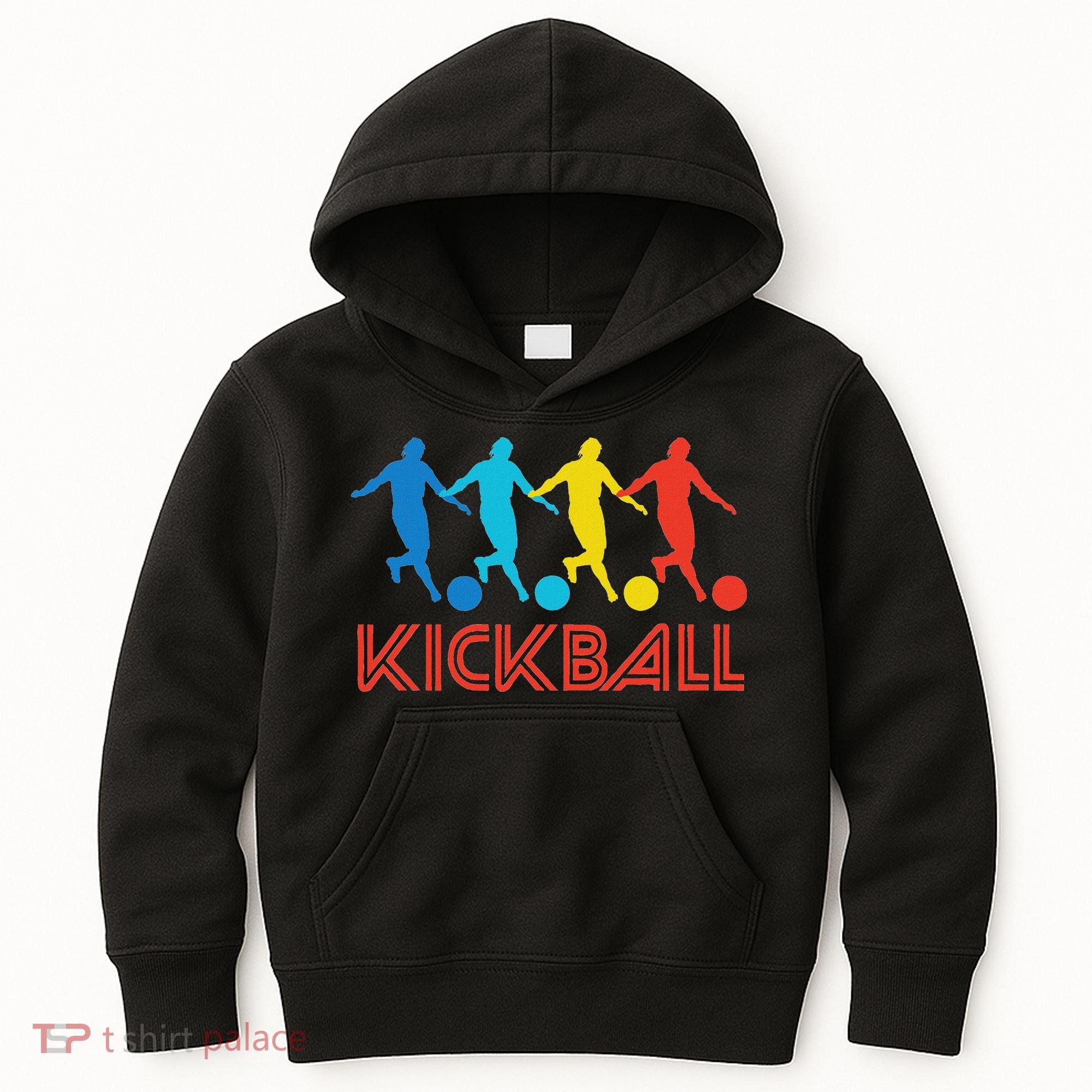 Kickball Player Retro Pop Art Kickball Graphic Kids Hoodie