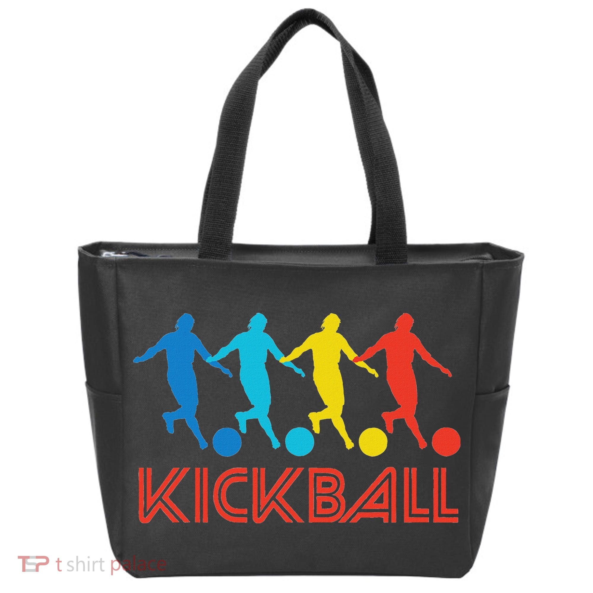 Kickball Player Retro Pop Art Kickball Graphic Tote Bag