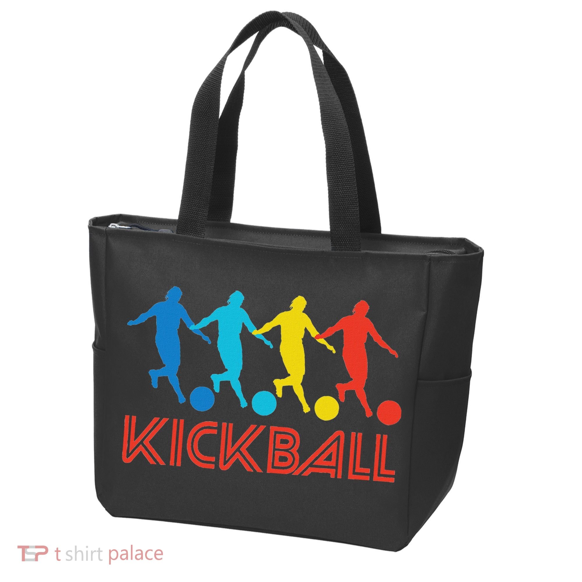 Kickball Player Retro Pop Art Kickball Graphic Tote Bag