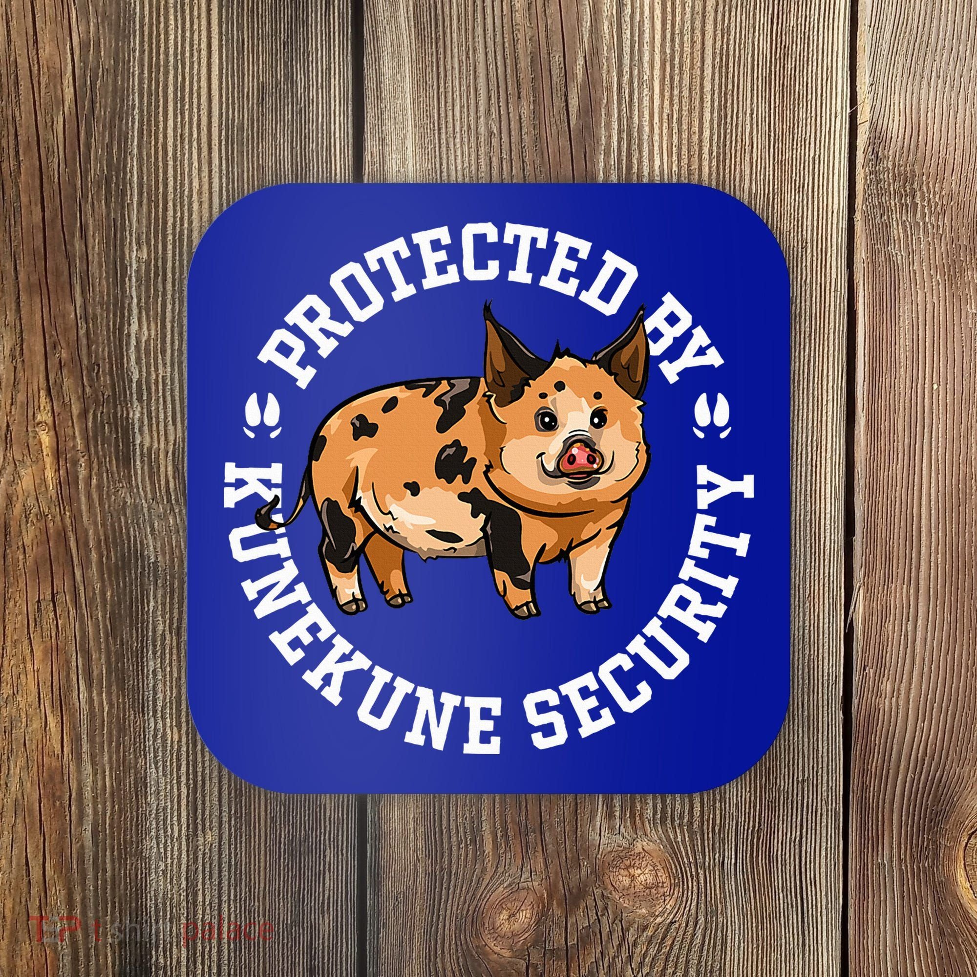 Kunekune Pig Security  Coaster