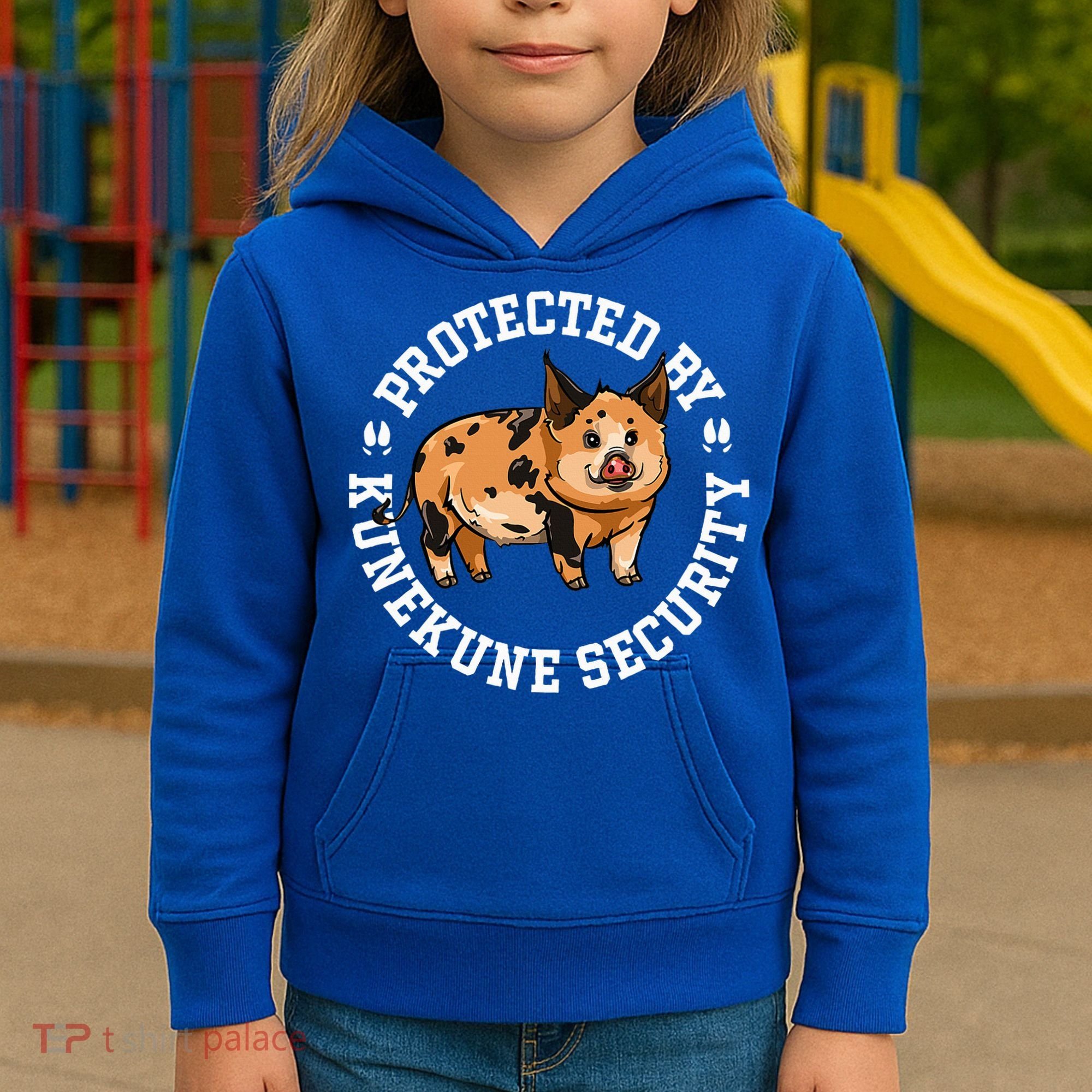 Kunekune Pig Security  Kids Hoodie