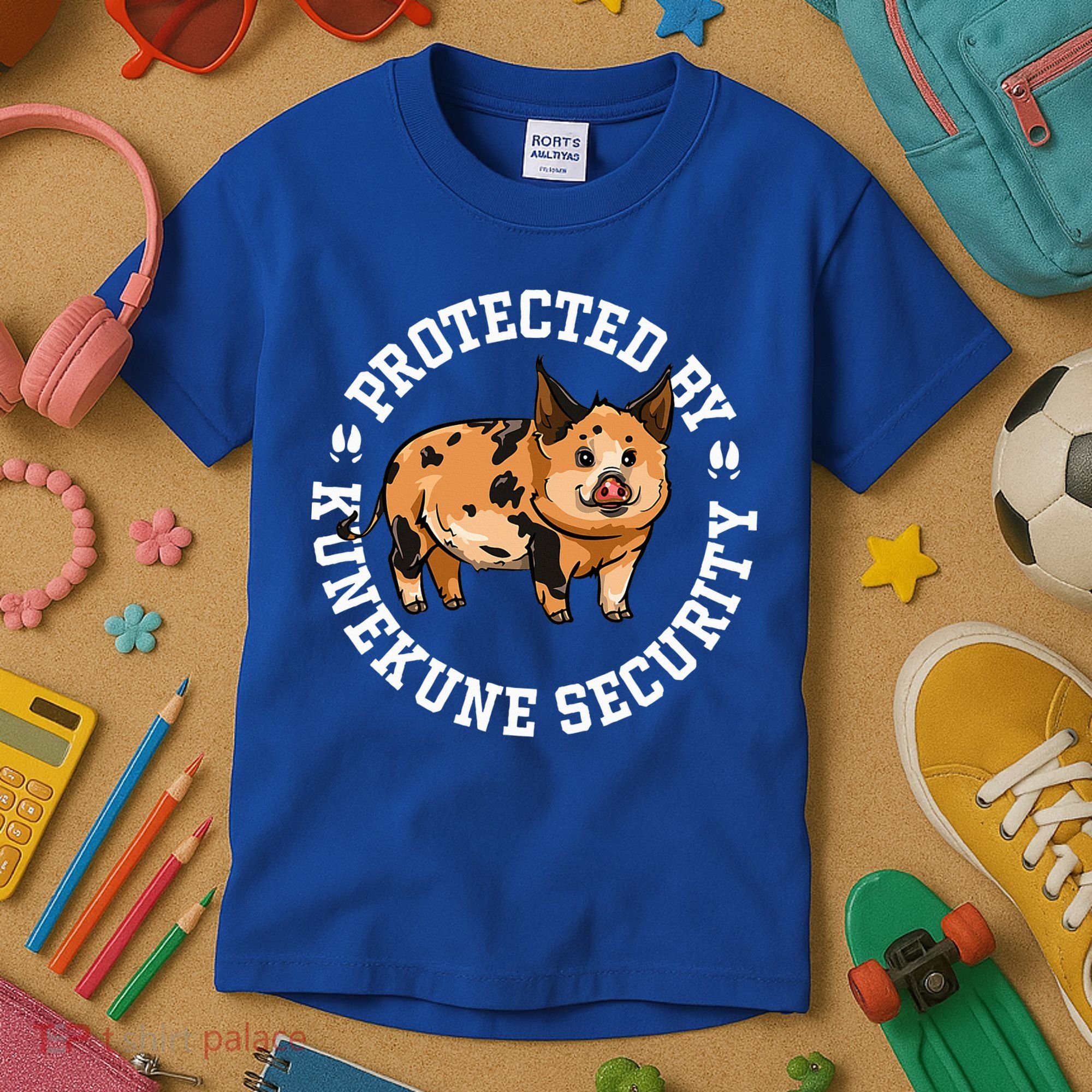 Kunekune Pig Security  Kids T-Shirt