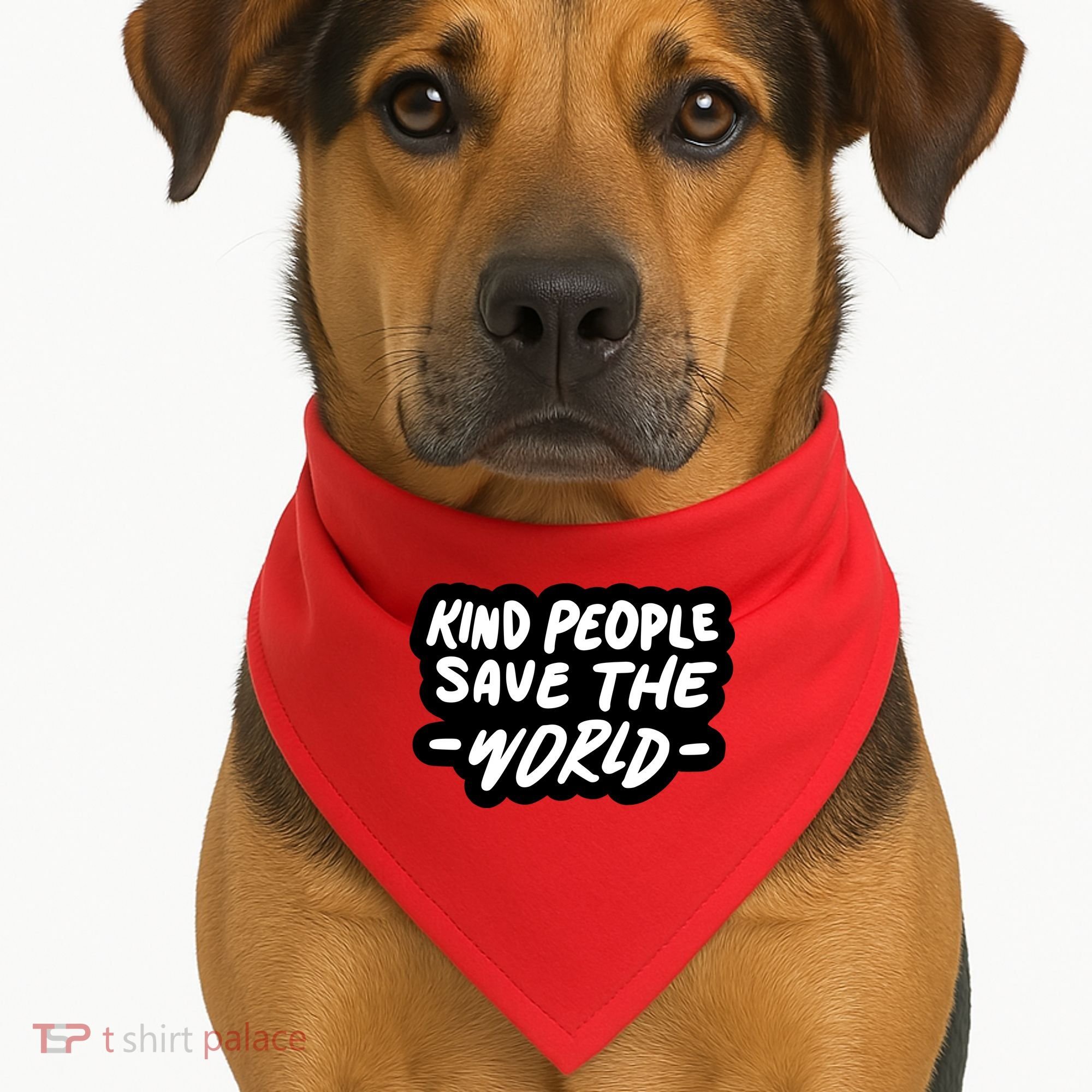 Kind People Save The World USA-Made Doggie Bandana