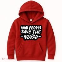 Kind People Save The World Kids Hoodie thumb 0