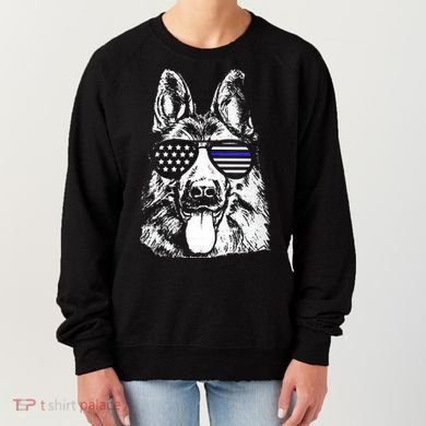 K9 Police Thin Blue Line German Shepherd Patriotic Women's Sweatshirt