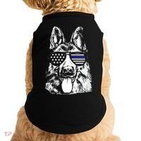 K9 Police Thin Blue Line German Shepherd Patriotic Doggie Tank thumb 0