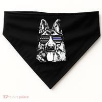 K9 Police Thin Blue Line German Shepherd Patriotic USA-Made Doggie Bandana thumb 0