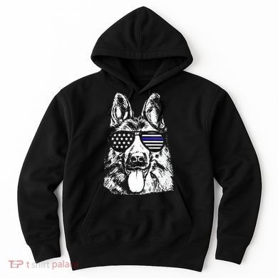 K9 Police Thin Blue Line German Shepherd Patriotic Hoodie