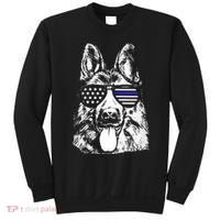 K9 Police Thin Blue Line German Shepherd Patriotic Sweatshirt thumb 0