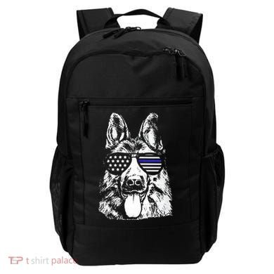 K9 Police Thin Blue Line German Shepherd Patriotic Backpack